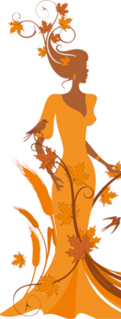 Девочка осень раскраска