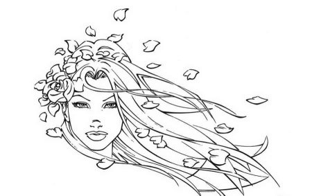 Раскраска женский образ