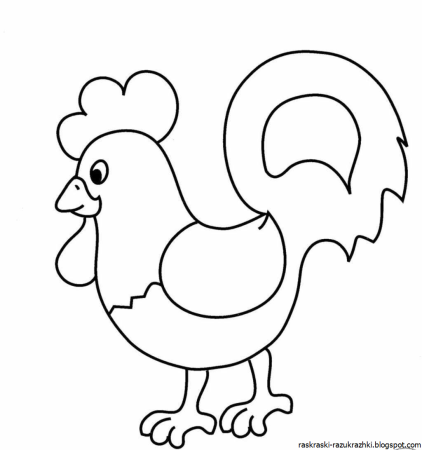 Петушок. Раскраска