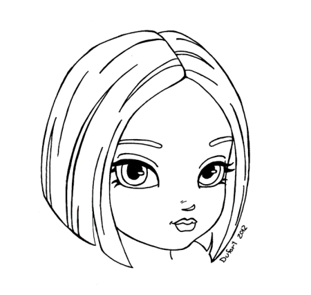 Лицо девочки раскраска