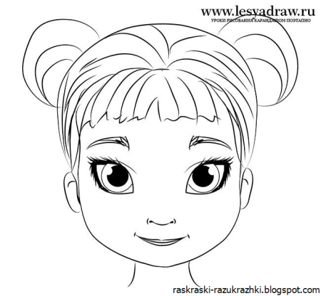 Мультяшное лицо девочки