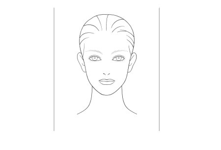 Макет лица для рисования