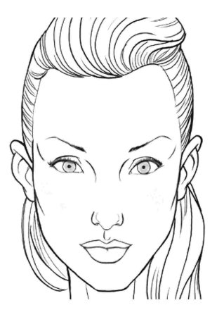 Лицо для макияжа раскраска