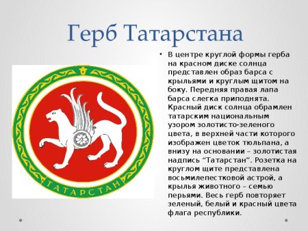 Барс на гербе Татарстана