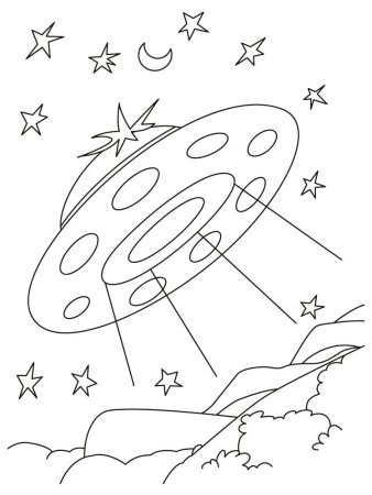 Летающая тарелка раскраска для детей