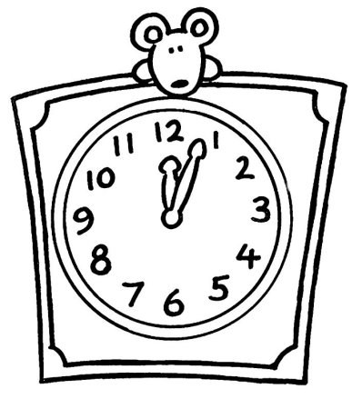 Часы раскраска