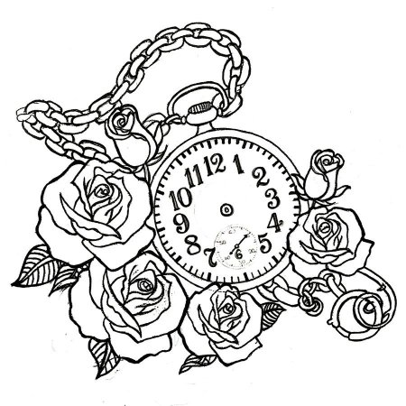 Часы раскраска