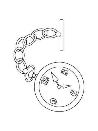 Часы раскраска