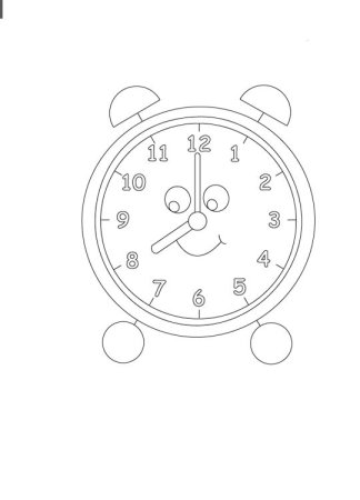 Часы раскраска