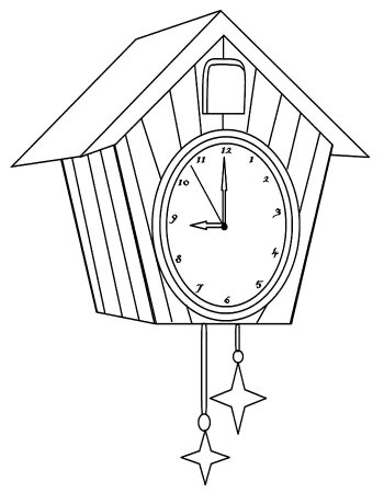 Clock раскраска