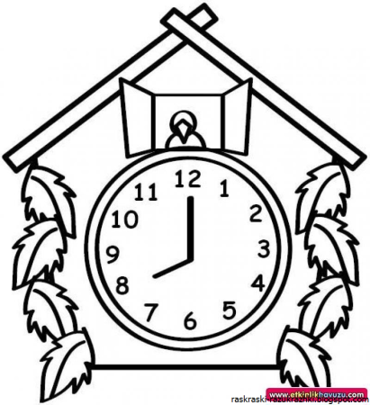 Раскраска с часами