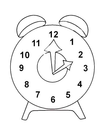 Часы трафарет для детей