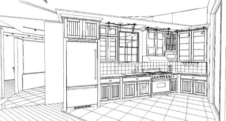 Раскраска комната кухня
