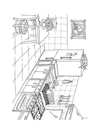 Нарисовать кухню легко