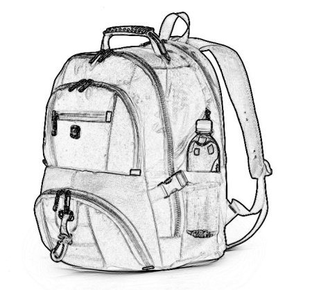 Раскраска портфель школьный