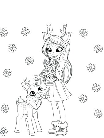 Enchantimals куклы раскраска