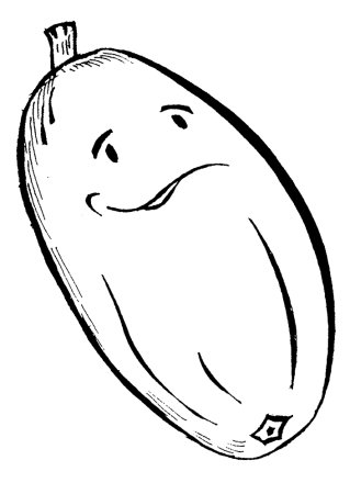 Кабачок раскраска для детей