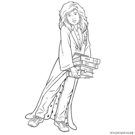 Раскраска Гарри Поттер Гермиона