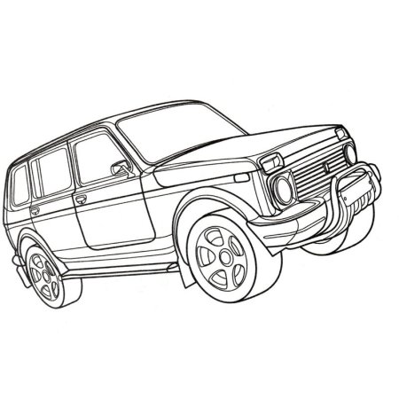 Нива 2131 раскраска