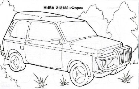 Раскраски машины Нива Шевроле