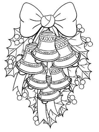 Новогодние колокольчики раскраска