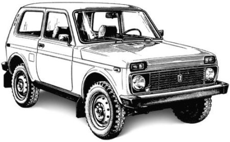 Niva 2121 спереди вектор