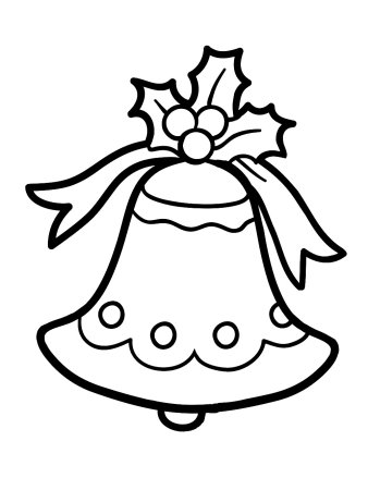 Новогодние колокольчики раскраска