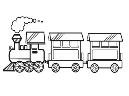 Поезд раскраска для малышей
