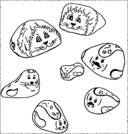 Камушки раскраска