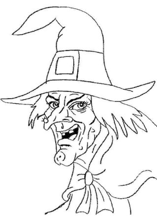 Ведьма раскраска