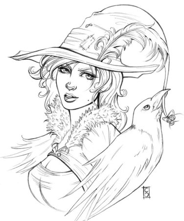 Злая ведьма раскраска