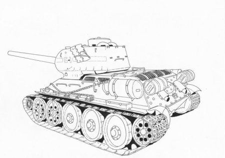 Танк ИС 44 сбоку