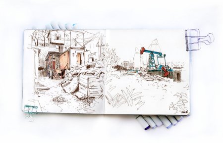 Тревел бук скетч