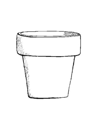 Цветочный горшок раскраска
