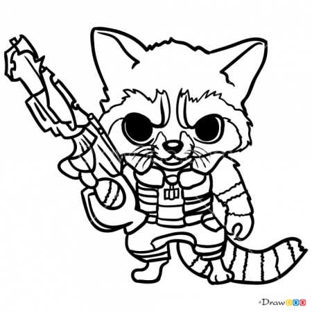 Енот картинка раскраска