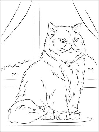 Рисунки котов для срисовки