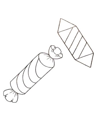 Конфета раскраска для детей