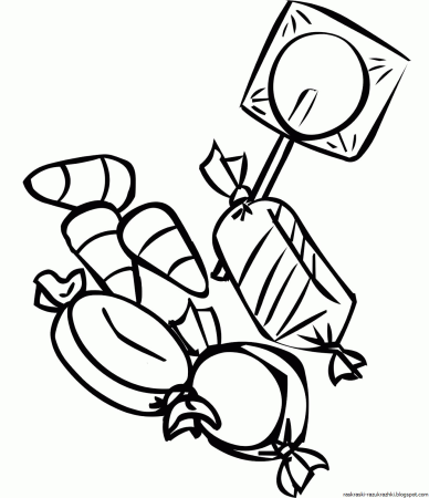 Раскраска конфетка