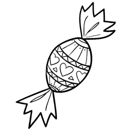 Конфеты трафарет для рисования