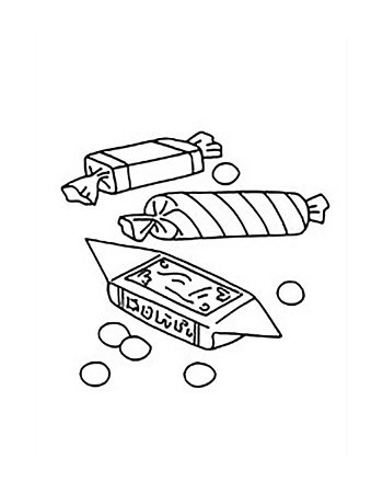 Раскраска конфетка