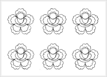 Гжельская роза раскраска