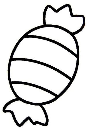 Конфетка раскраска для детей