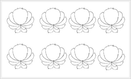 Трафарет цветов Жостовской росписи