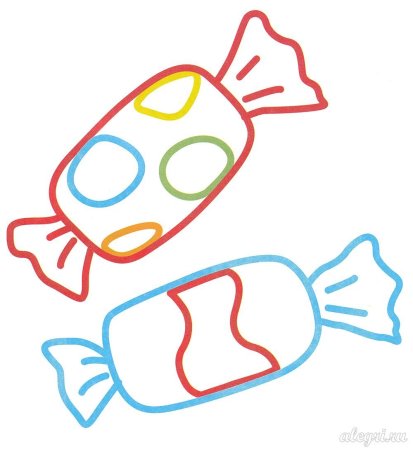 Конфетка раскраска для детей