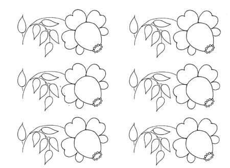 Элементы Жостовской росписи раскраска