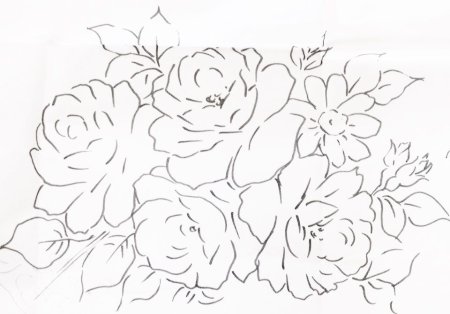 Жостовская роспись трафареты роз