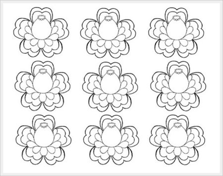 Жостовские цветы раскраска