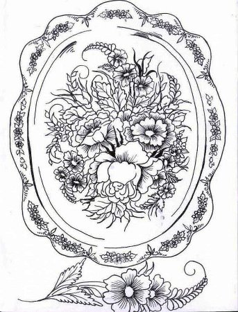 Жостовская роспись раскраска подносы