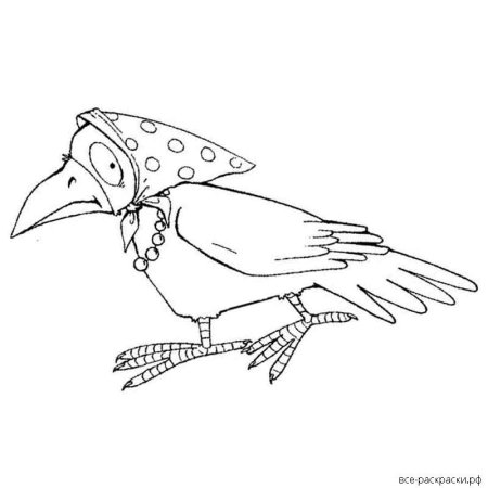 Сорока белобока раскраска для малышей