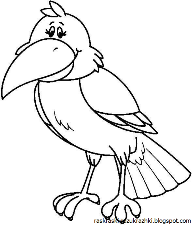 Сорока раскраска